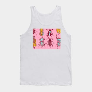 Eight Hurdy-Gurdy Beetles Pink Tank Top